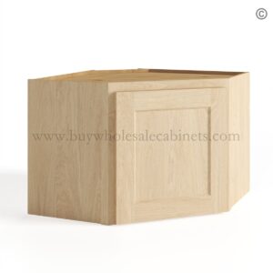 Unfinished Shaker Wall Diagonal Cabinet