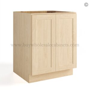 Unfinished Shaker Base Cabinet Full Height Double Door