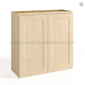 Unfinished Shaker 30"H Wall Cabinet Double Door