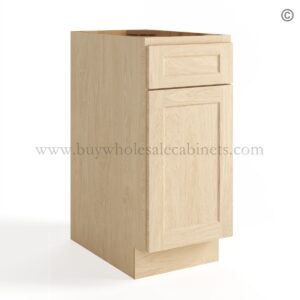 Unfinished Shaker Vanity Base Cabinet One Door/One Drawer