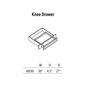 Unfinished Knee Drawer
